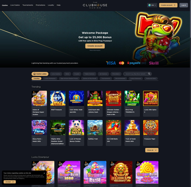 Bonuses And Perks At The Clubhouse Casino